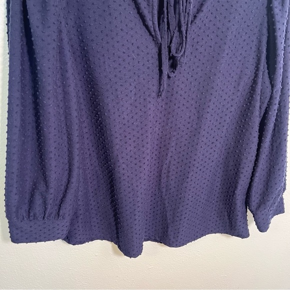 Riley & Rae Blouse Navy Blue Clip Dot L - Picture 3 of 11